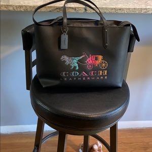 large Coach Rexy Zipper Bag